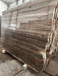 سنگ ساختمانی تراورتن خطی تیرهBuilding stoneTravertine stone
